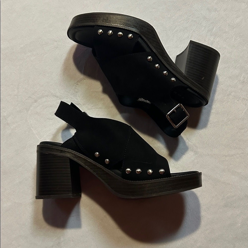 Torrid Black Studded Women's Heeled Sandals - Picture 2 of 4